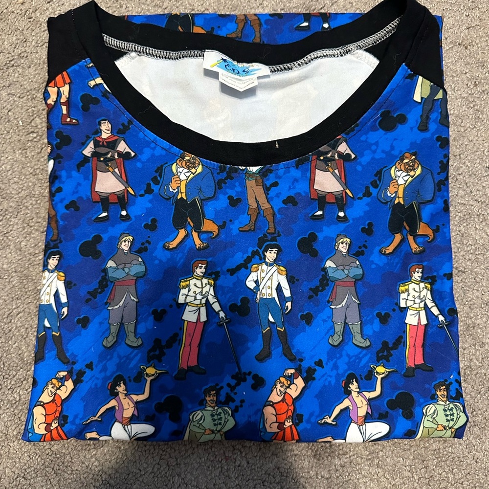 Blue Graphic T-Shirt with Disney Prince